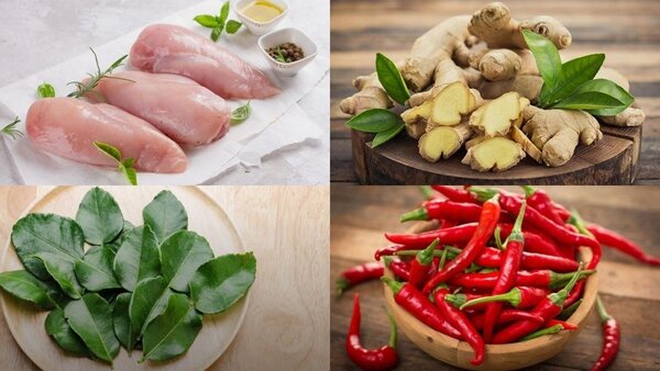 Nguyên liệu không thể thiếu khi làm khô gà lá chanh