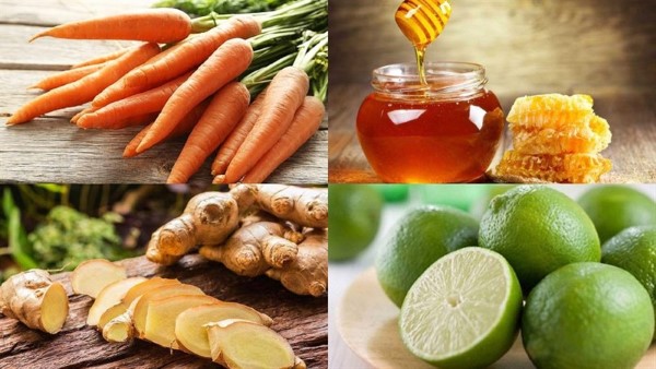 Cách làm nước ép cà rốt gừng, chanh và mật ong