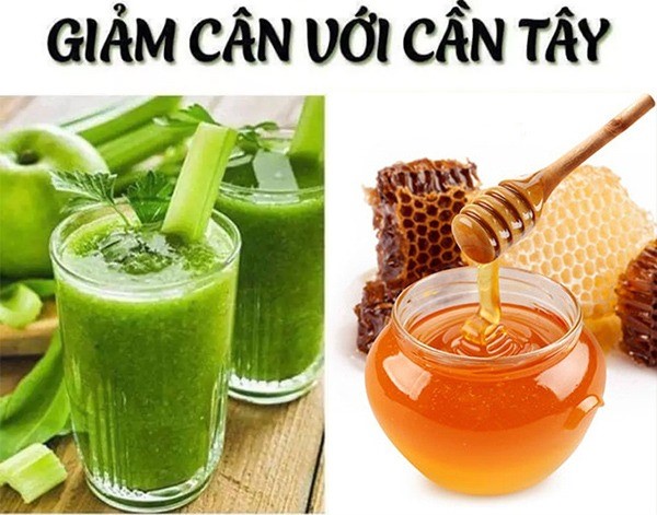 Giảm cân hiệu quả từ cần tây, táo và mật ong